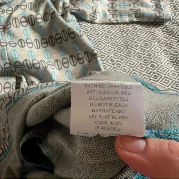 Tyler Boe Kim Knit Dress - Blue Geometric - Size Small - Picture 8 of 8